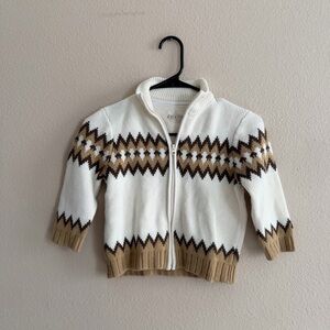 Roots Fair Isle Toddler Knit Zip Up